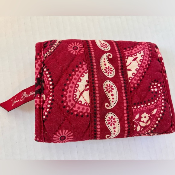 Vera Bradley Red Paisley Fabric Wallet - Picture 2 of 10